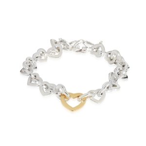 Tiffany Co Heart Link Bracelet in 18k Yellow GoldSterling Silver Chanel Matelasse Handbag