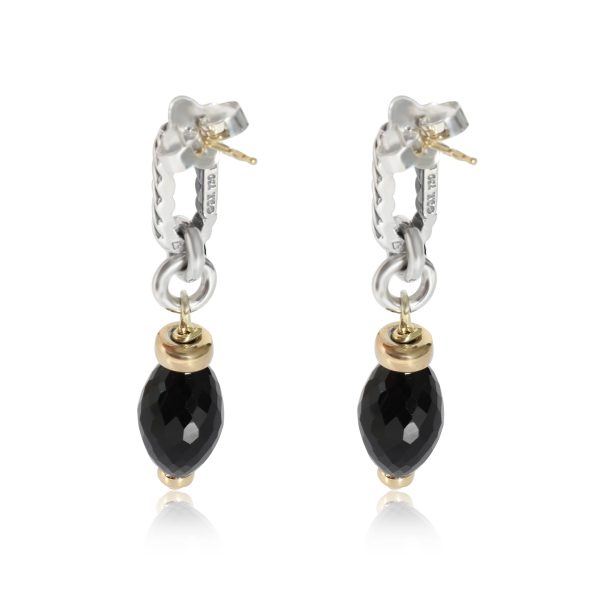 131648 bv 9835ae55 e99a 46c5 a11a 8cd5df641c99 David Yurman Figaro Cable Onyx Earrings in 14k Yellow GoldSterling Silver