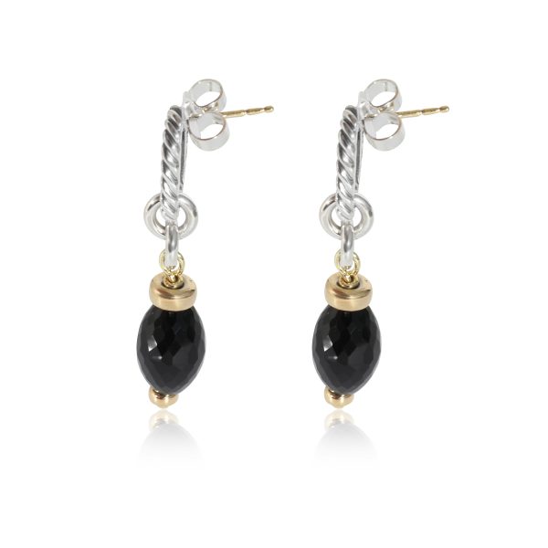 131648 sv 05d0d471 d468 4579 9ee8 794b96ee88c0 David Yurman Figaro Cable Onyx Earrings in 14k Yellow GoldSterling Silver