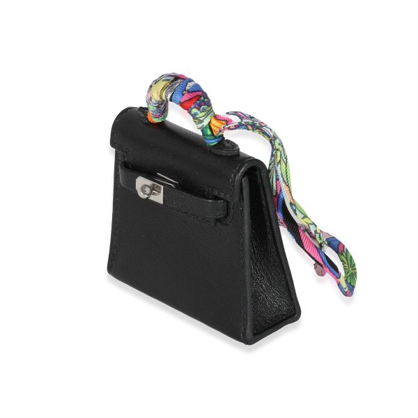 131682 sv 8f41197b c9d5 4aeb 87d3 02d0dff29e66 Hermès Black Tadelakt Micro Mini Twilly Kelly Bag Charm PHW