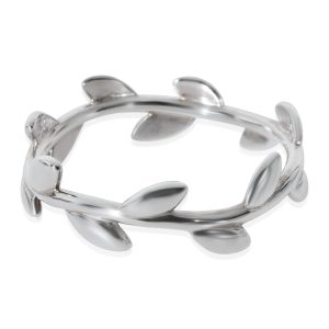 Tiffany Co Paloma Picasso Olive Leaf Band in Sterling Silver Cart