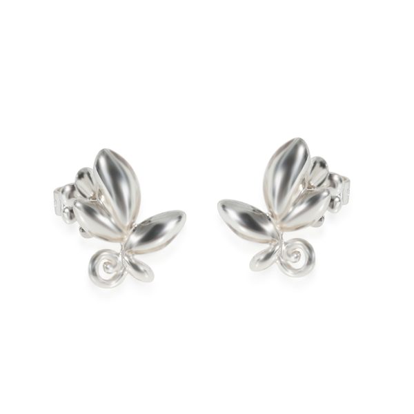 Tiffany Co Paloma Picasso Olive Leaf Stud Earrings in Sterling Silver Tiffany Co Paloma Picasso Olive Leaf Stud Earrings in Sterling Silver