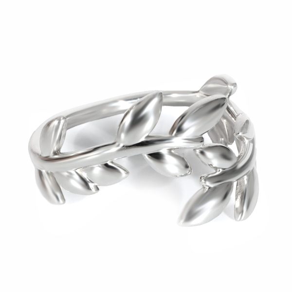 Tiffany Co Paloma Picasso Olive Leaf Bypass Ring in Sterling Silver Tiffany Co Paloma Picasso Olive Leaf Bypass Ring in Sterling Silver