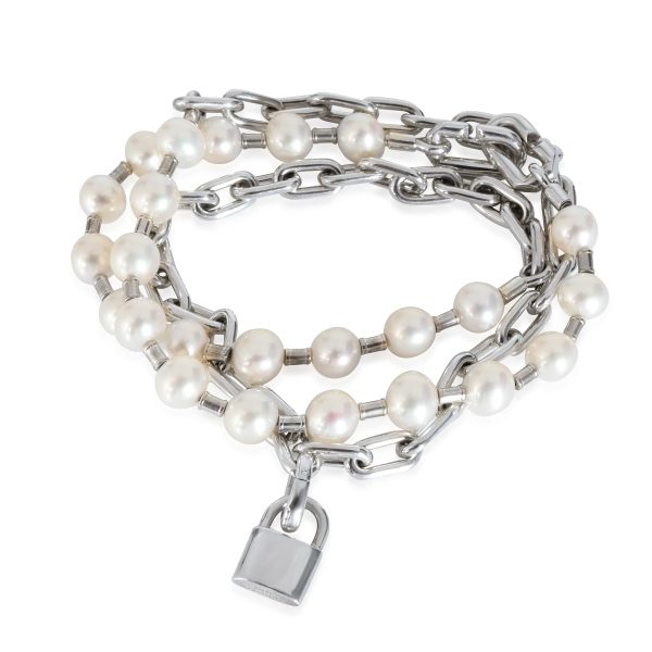 Tiffany Co HardWear Lock Fresh Water Pearl Bracelet in Sterling Silver Tiffany Co HardWear Lock Fresh Water Pearl Bracelet in Sterling Silver