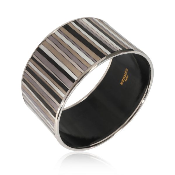 131866 pv 944a5a80 9a9e 4271 bebf 1aec42602971 Hermès Carioca Strips Extra Wide Enamel Bracelet