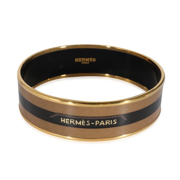 Hermès Wide Enamel Bracelet With Belt Buckle Design Hermès Wide Enamel Bracelet With Belt Buckle Design