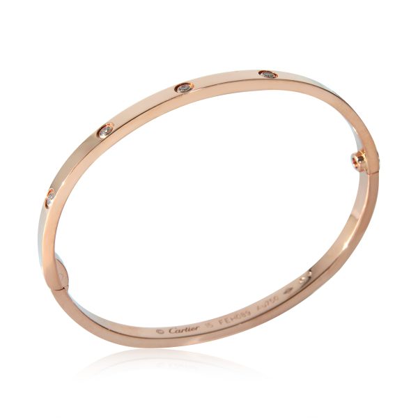 Diamonds Cartier Love Bracelet Small Model 10 Diamonds Rose Gold Diamonds