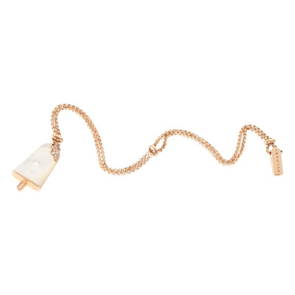 131982 pv BVLGARI Bvlgari Gelati Mother Of Pearl Bracelet in 18k Rose Gold 004 CTW Sz SM