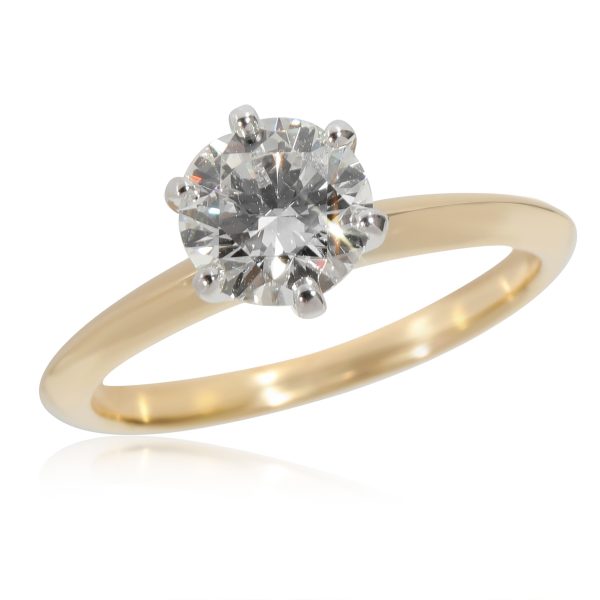 132094 av Tiffany Co Diamond Engagement Ring in 18k Yellow GoldPlatinum I VS1 098 ctw