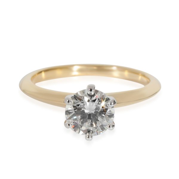 Tiffany Co Diamond Engagement Ring in 18k Yellow GoldPlatinum I VS1 098 ctw Tiffany Co Diamond Engagement Ring in 18k Yellow GoldPlatinum I VS1 098 ctw