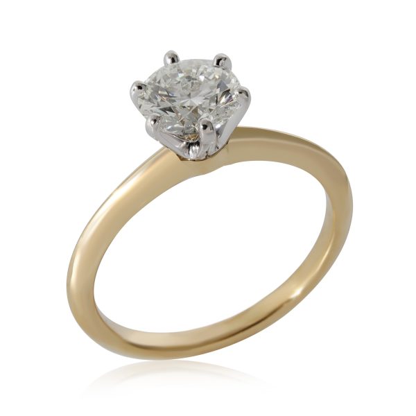 132094 pv Tiffany Co Diamond Engagement Ring in 18k Yellow GoldPlatinum I VS1 098 ctw