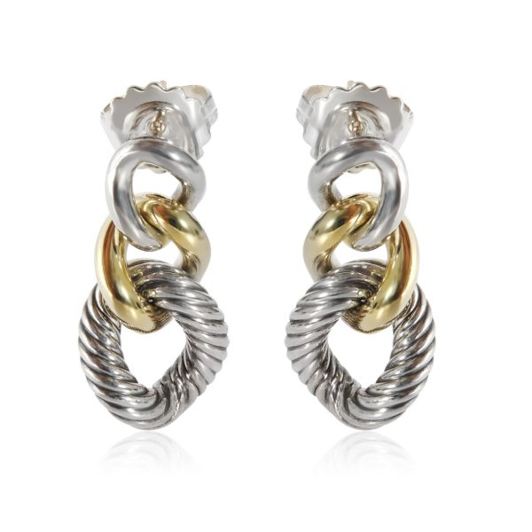 David Yurman Belmont Curb Link Drop Earrings in SS 18K Gold David Yurman Belmont Curb Link Drop Earrings in SS 18K Gold