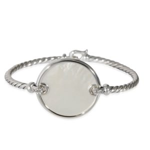 David Yurman Elements Mother of Pearl Diamond Bracelet in Silver 007 CTW Hermès Clic Cadenas old Plated Bangle