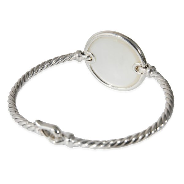 132235 sv 0375dce9 2d3d 4212 9bff 6e9214235586 David Yurman Elements Mother of Pearl Diamond Bracelet in Silver 007 CTW