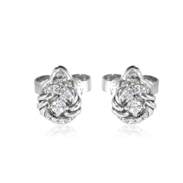 David Yurman Petite Infinity Diamond Stud Earrings in Sterling Silver 024 CTW David Yurman Petite Infinity Diamond Stud Earrings in Sterling Silver 024 CTW