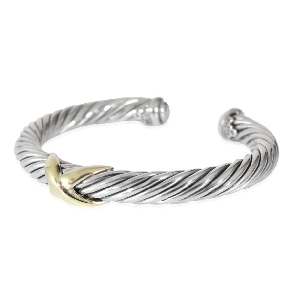 7mm David Yurman Cable Collection Bracelet in 925 Yellow GoldSterling Silver 7mm