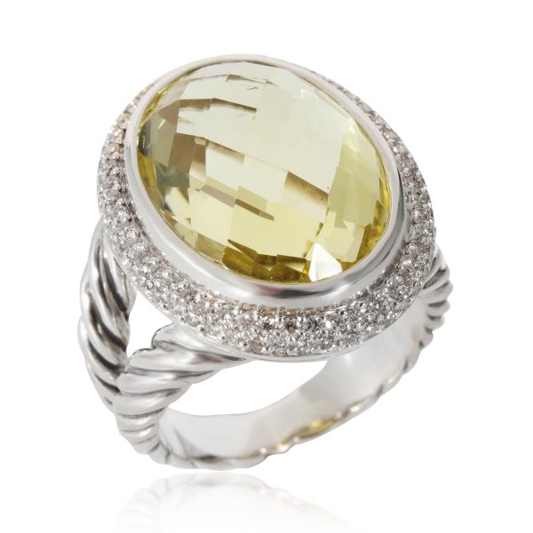 132245 av David Yurman Cable Collection Prasiolite Fashion Ring in Sterling Silver 05 CT