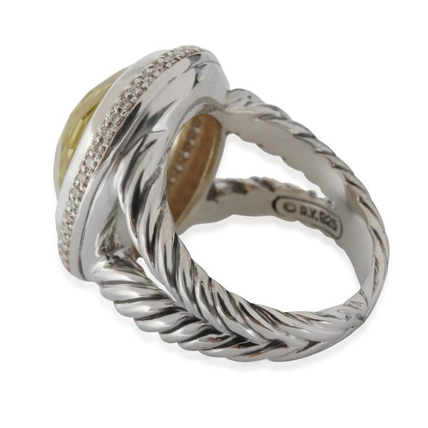 132245 sv David Yurman Cable Collection Prasiolite Fashion Ring in Sterling Silver 05 CT