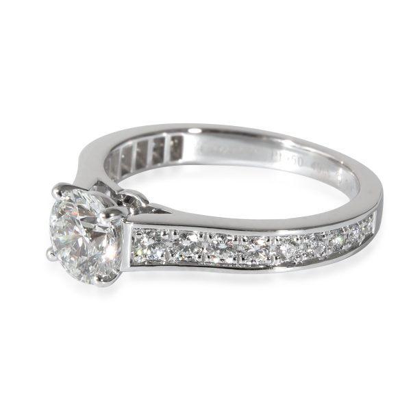 132293 sv Cartier 1895 Diamond Engagement Ring in Platinum G VS1 1 CTW