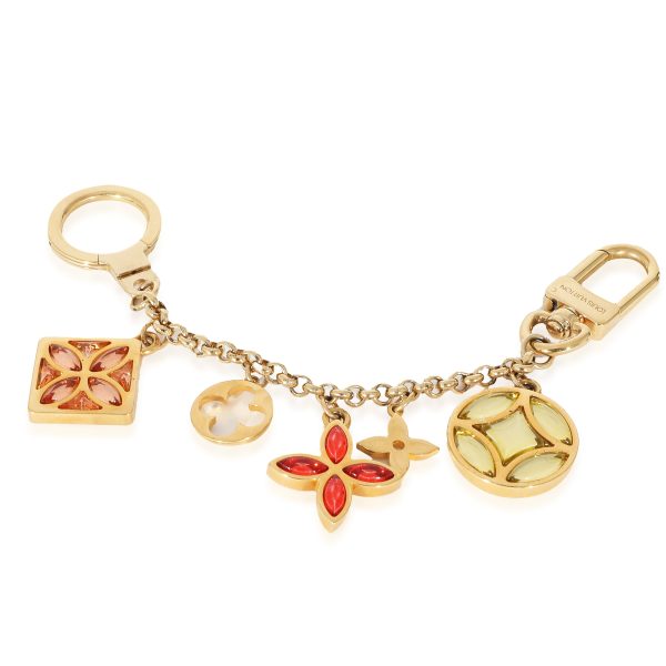 Louis Vuitton Gold Metal Ice Flower Bag Charm Louis Vuitton Gold Metal Ice Flower Bag Charm