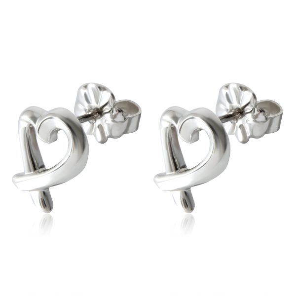 132425 sv Tiffany Co Paloma Picasso Loving Hearts Earrings in Sterling Silver