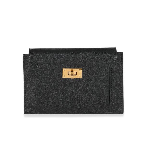 Hermès Black Epsom Kelly Pocket Compact Wallet Hermès Black Epsom Kelly Pocket Compact Wallet