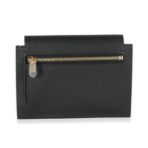 132480 stamp 62204360 43a9 4051 851d a355393b9ff9 Hermès Black Epsom Kelly Pocket Compact Wallet