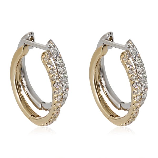 Gabriel Co Diamond Huggies Earrings in 14k White GoldYellow Gold 03 CTW Gabriel Co Diamond Huggies Earrings in 14k White GoldYellow Gold 03 CTW