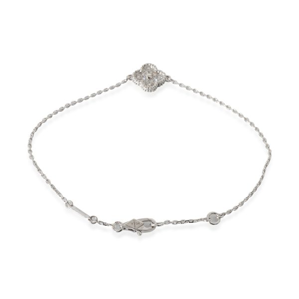 132502 bv 676ba27f e0e7 409f bfd9 6746a550cd9c Van Cleef Arpels Sweet Alhambra Diamond Bracelet in 18k White Gold 008 CTW