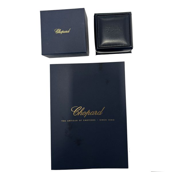 132506 box 18k White Gold Chopard My Happy Hearts Diamond Single Stud Earring 012ctw