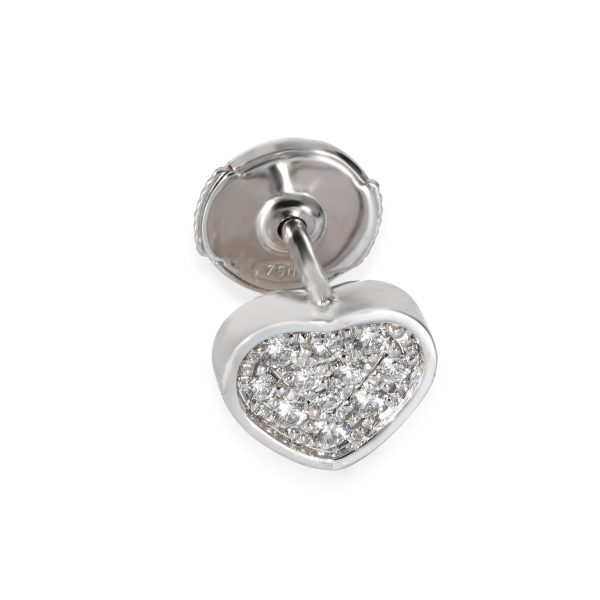 18k White Gold Chopard My Happy Hearts Diamond Single Stud Earring 18k White Gold Chopard My Happy Hearts Diamond Single Stud Earring 012ctw