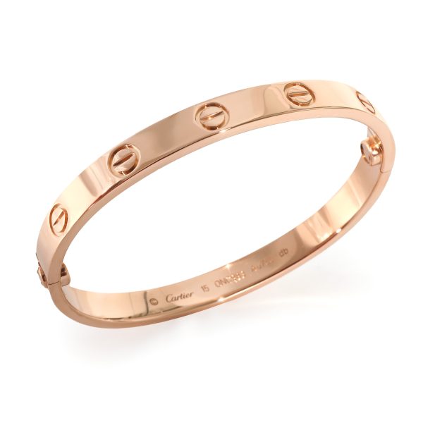 132560 pv Cartier Love Bracelet in 18K Rose Gold Size 15