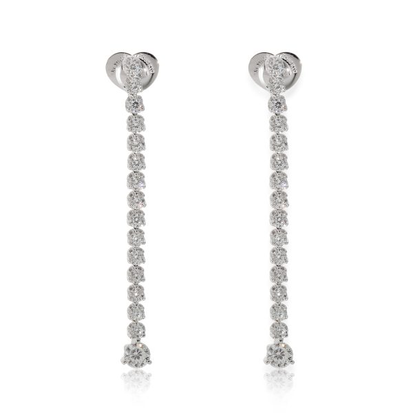 132700 pv Roberto Coin Cento Tulip Drop Diamond Earrings in 18k White Gold 4 15 Ctw