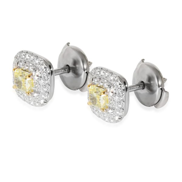 132779 sv 4668362d f8ae 49ea 970b 01e284e45b86 Tiffany Co Soleste Fancy Yellow Diamond Earrings in 18KT Yellow Gold 110 CTW