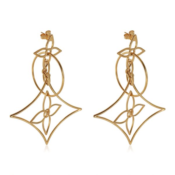 Louis Vuitton Twiggy Long Gold Plated Earrings Louis Vuitton Twiggy Long Gold Plated Earrings