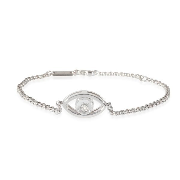 Chopard Happy Diamonds Good Luck Charm Diamond Bracelet in 18K White Gold 005 Chopard Happy Diamonds Good Luck Charm Diamond Bracelet in 18K White Gold 005