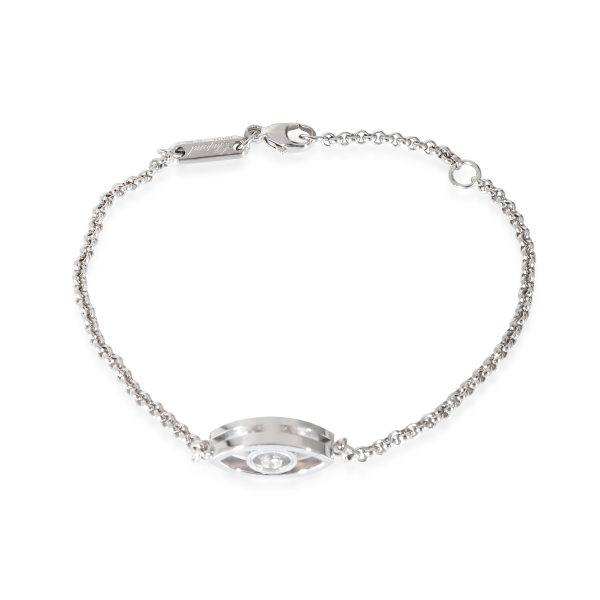 132861 sv Chopard Happy Diamonds Good Luck Charm Diamond Bracelet in 18K White Gold 005