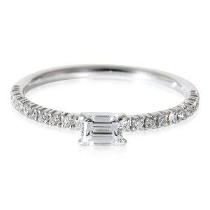 Cartier Etincelle de Cartier Diamond Ring in 18 Karat White Gold EF VVS 028 CT Goyard Tote Bag Reversible WhiteGray