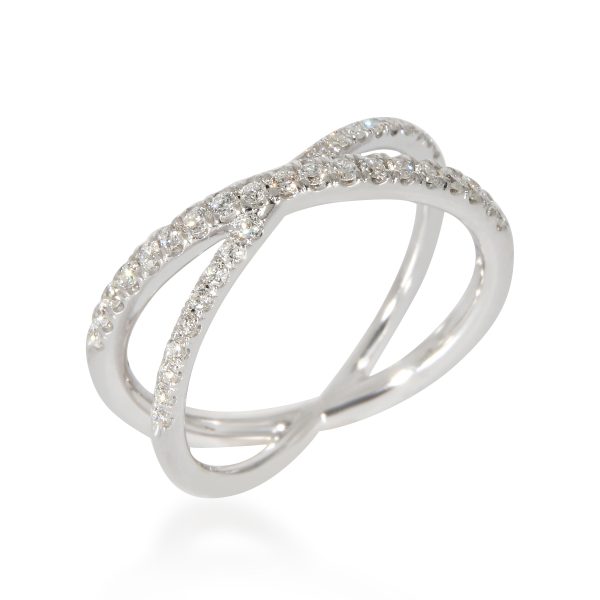 133002 av f0abc383 98c5 429b b930 5225e87f0996 Roberto Coin Crossover X Diamond Ring in 18k White Gold 029 CTW