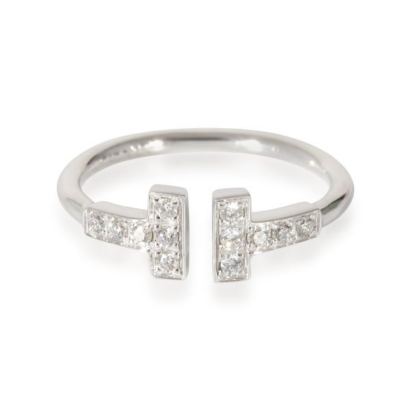 Tiffany Co Tiffany T Ring in 18K White Gold 013 CTW Tiffany Co Tiffany T Ring in 18K White Gold 013 CTW