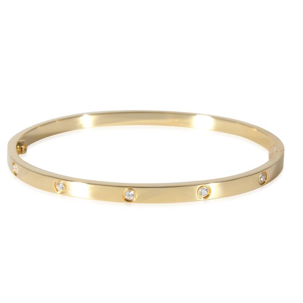 Diamond Cartier Love Bracelet Small Model 10 Diamonds Yellow Gold Diamond