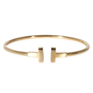 Tiffany Co Tiffany T Wire Bracelet in 18k Yellow Gold David Yurman Renaissance Diamond Cuff in 925 Sterling Silver 001 CTW