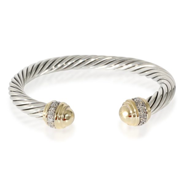 David Yurman Cable Classic Bracelet in 18k Yellow GoldSterling Silver 048 CTW David Yurman Cable Classic Bracelet in 18k Yellow GoldSterling Silver 048 CTW