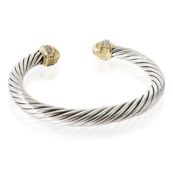 133297 pv 0b4a36b8 dd61 4921 937c bb310c7d4441 David Yurman Cable Classic Bracelet in 18k Yellow GoldSterling Silver 048 CTW