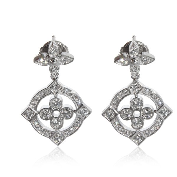 Louis Vuitton Dentelle Earrings in 18K White Gold 080 Ctw Louis Vuitton Dentelle Earrings in 18K White Gold 080 Ctw