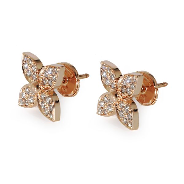 133396 sv Louis Vuitton Star Blossom Earrings in 18K Rose Gold 04 CTW