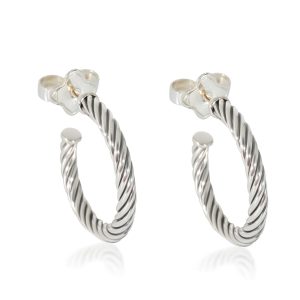 David Yurman Cable Earrings in Sterling Silver Cart