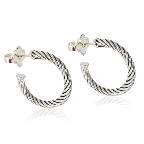 133410 sv 0f308ec5 0434 44e1 9754 5670e42b7334 David Yurman Cable Earrings in Sterling Silver