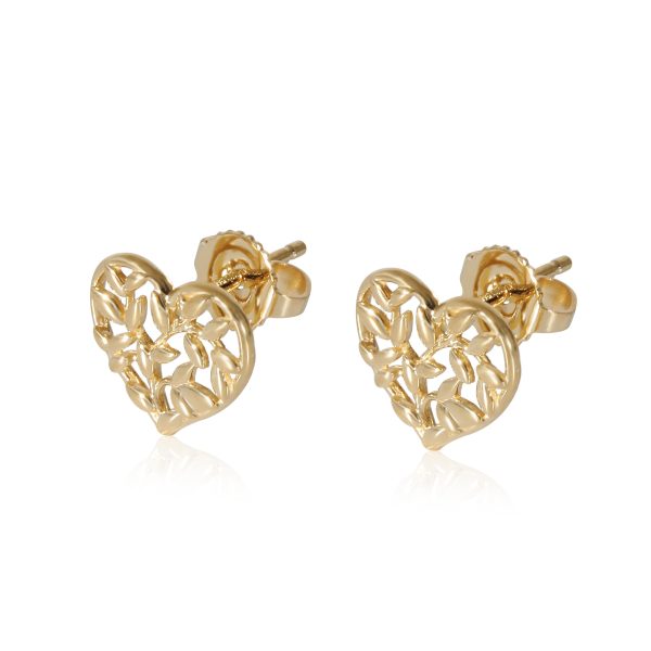 133478 sv dc199fa8 6105 4ec7 9c5a e9b24323075f Tiffany Co Paloma Picasso Olive Leaf Heart Earrings in 18k Yellow Gold