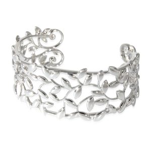 Tiffany Co Paloma Picasso Olive Leaf Cuff in Sterling Silver Cart